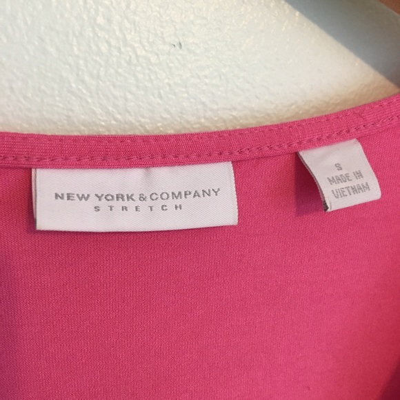 New York & Co Pink Floral Striped Tank Small - Picture 6 of 8